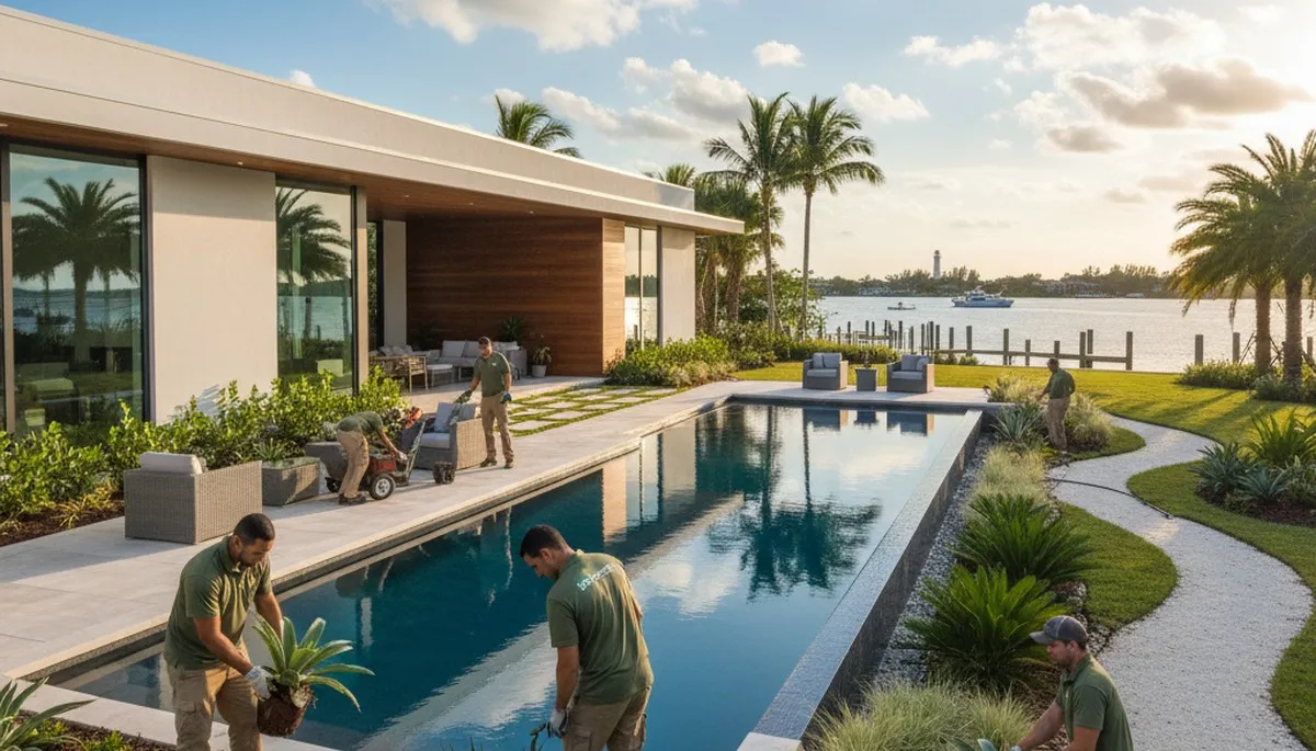 Professional landscaping services in West Palm Beach, FL for residential lawn care and yard maintenance