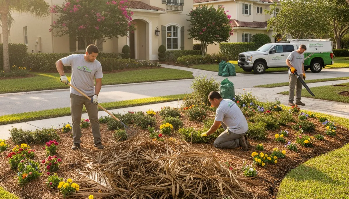 Spring yard clean up and landscape refresh by Chop Chop Landscaping in West Palm Beach, FL